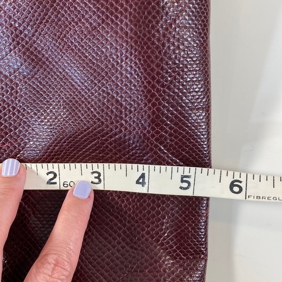 Eric JAVITS Quilted Leather Tote Shoulder Bag Purse Burgandy - Picture 16 of 16